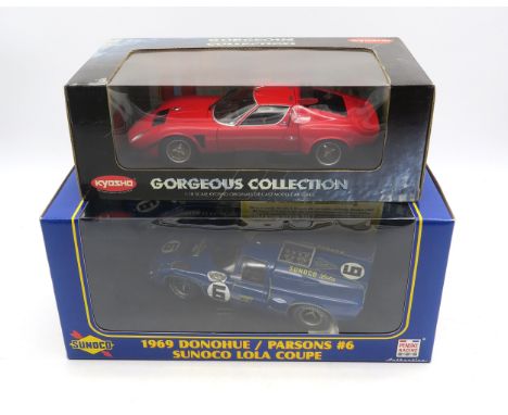 A GMP Penske Racing Authentics Limited Edition of 3,804 1:18-scale 1969 Donohue/Parsons #6 Sunoco Lola Coupe; and a Kyosho 1: