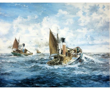 JAMES C. BURNIE (IRISH 20th CENTURY) BOATS Print multiple, signed lower right, numbered 154/500, 35 x 45cm Condition Report:A