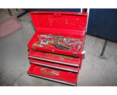 A 'Stahlwille' toolbox with contents.