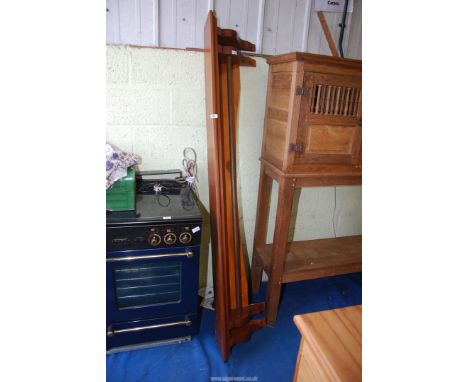 A Mahogany overmantel shelf with rail - 78" wide.