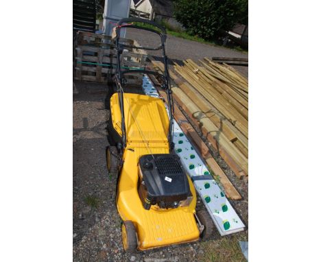 A 'Tiger' propelled lawn mower  with grass box - engine turns.