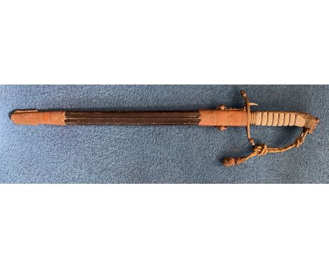 WW2 Original Vintage Commanders Ceremonial Sword in Case. Measures Approx. 24 Inches in Length. Engraved with KCB Letters. Fr