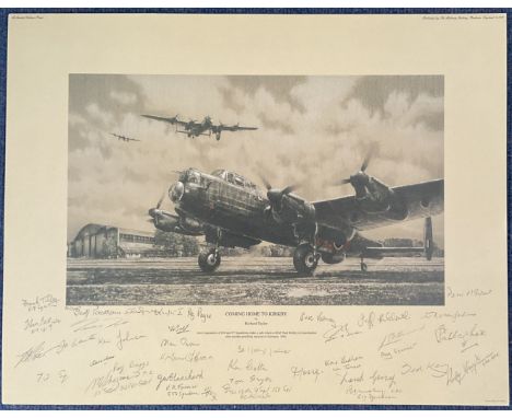 WW2 Approx. 30 Signed Richard Taylor Black and White Print Titled Coming Home To Kirkby. 22 of 350. Signed in Pencil by Frank