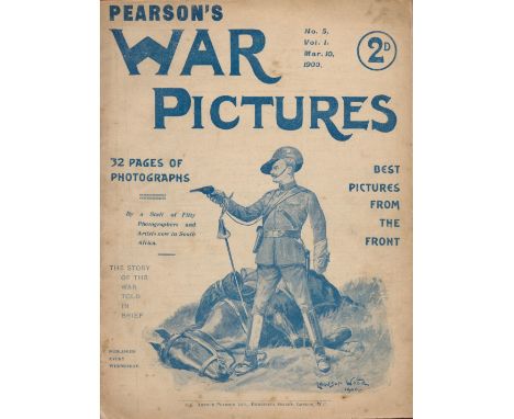 Great Pearsons War Pictures Brochure. No 5, Vol 1 March 10th, 1900. 32 Pages of Photos. Fantastic Item. Showing Signs of age.