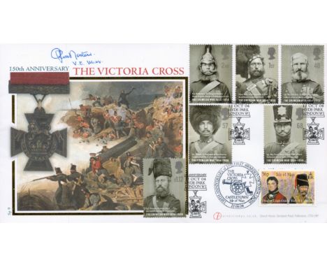 WW2 Capt Gerard R Norton VC MM Signed 150th anniversary of the Victoria Cross FDC. 17 of 100 Covers Issued. Six British Stamp