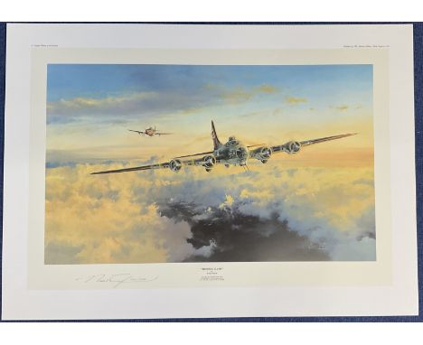 WW2 Robert Taylor Signed Colour Print Titled Helping Hand by Robert Taylor. 1193/1250. Signed in pencil. Measures 33x24 inche