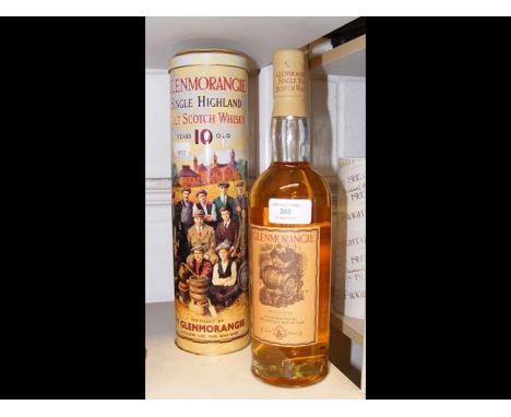 A Glenmorangie 10 Years Old Scotch Whisky in tin 