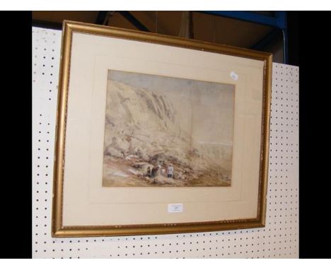 JOHN WILSON EWBANK R S A - watercolour of Scottish Highland landscape, signed and annotated - 27cm x 34cm 