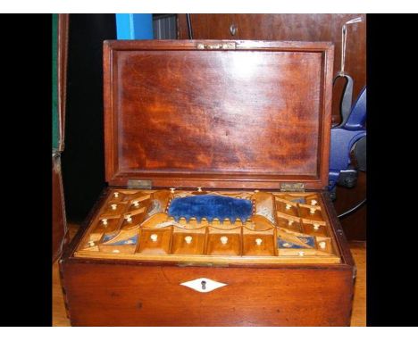 A Victorian workbox with fitted interiorCONDITION REPORTIn our judgement, condition of lot is fair. Notably, the item sports 