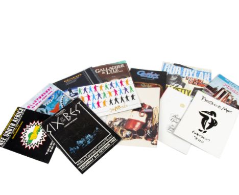 Concert Programmes, twelve programmes with artists including Genesis, Fleetwood Mac, Tom Petty / Bob Dylan, Rick Wakeman, Phi