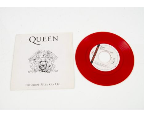 Queen 7" Single, The Show Must Go On 7" Single - 1994 Italian Limited edition of 2,000 (number 176) on red vinyl - light ring