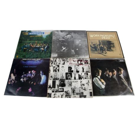 Sixties LPs, thirteen albums of mainly Sixties artists comprising The Rolling Stones, The Who, Crosby Stills Nash &amp; Young