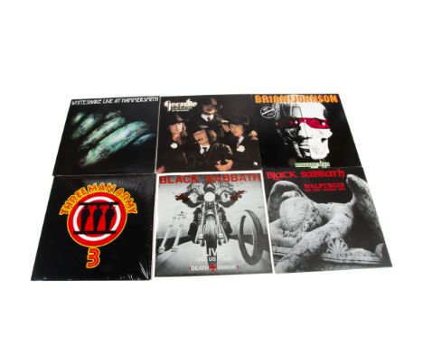 Heavy Rock / Metal LPs, eleven albums and two 12" Singles of mainly Heavy Rock and Metal with artists comprising Three Man Ar