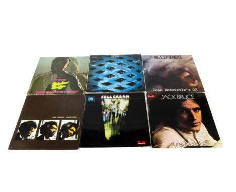 Cream / Who / Hendrix LPs, twenty albums by Jimi Hendrix, The Who, Cream and Solo members with titles including The Cry of Lo
