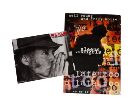 Neil Young Posters, six Promotional Posters for various Neil Young Albums comprising Are You Passionate, Sleeping With Angels