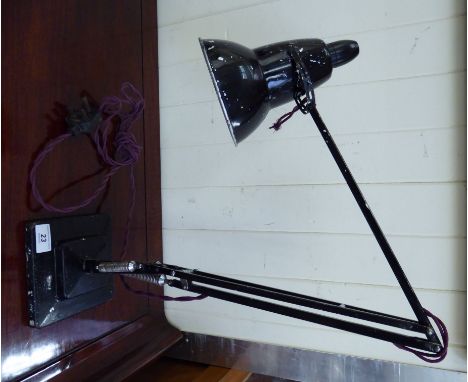 A 'vintage' black painted metal anglepoise lamp       CA