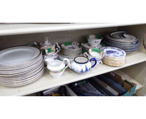Ceramic tableware: to include a Mintons T Goode & Co china dinner service, decorated with Greek key and gilt banding        O