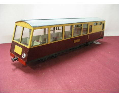 A Scratch Built Gauge 1/'G' Gauge Atlantic Observation Railcar, with working interior lighting.