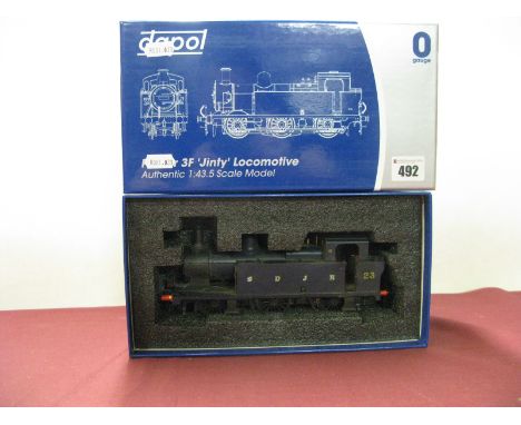 An 'O' Gauge/7mm 0-6-0 Fowler 3F Jinty Locomotive by Dapol, SDJR blue finish, some paint damage around cab/handrails some sig