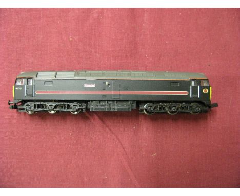 An 'N' Gauge Class 47 Diesel 'Waverlly', by Graham Farish, unboxed.