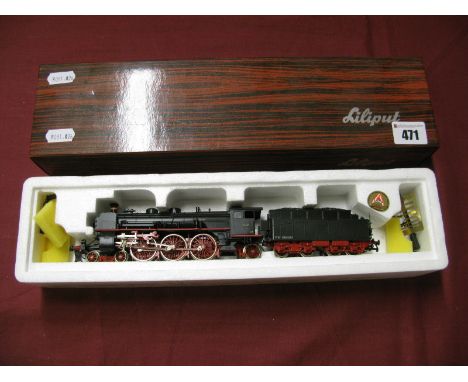 An 'HO' Scale Liliput 1802 BR 4-6-2 Rheingold Locomotive, small parts detached, boxed.