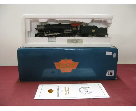 A Broadway Limited Imports "HO" Gauge Outline American 2-8-2 USRA Heavy Locomotive, 'Unlettered' and Eight Wheeled Tender, bl