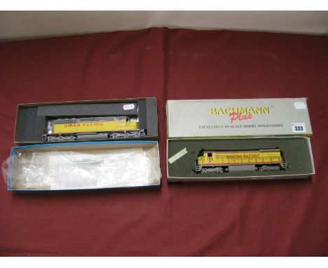 Two "HO" Scale Outline American Locomotives, comprising of Bachmann B23-7 Diesel Union Pacific. R/No. 156 Athearn SD40-2 PWR 