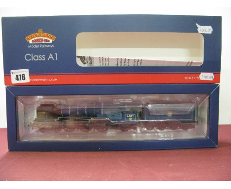 A Bachmann 'OO' Scale No. 32-561 4-6-2 Locomotive and Tender, a Class A1 R/No. 660122 'Curlew', finished in BR blue with earl