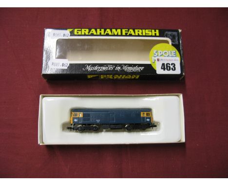 An 'N' Gauge Class 33 Diesel, by Graham Farish, boxed.