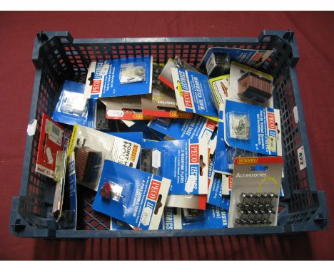 A Quantity of "OO" Gauge Locomotive Components, by Hornby, Peco, Bachmann, including high performance motor (switch machine),