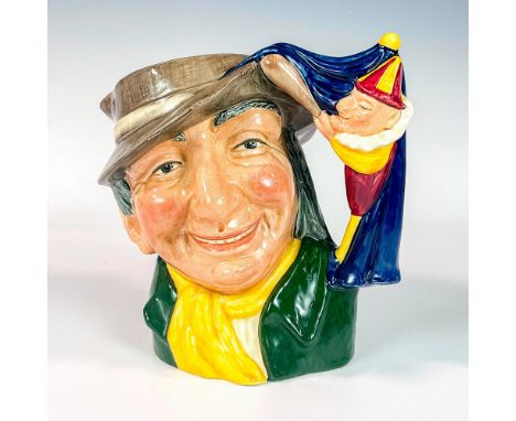 Brown hat; green coat; yellow scarf.Coming to England in the 17th century by way of Italy and France, the Punch and Judy pupp