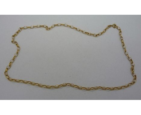 A 9ct gold chain, weight 3g