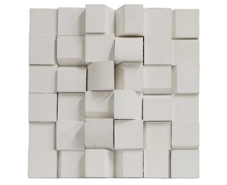 João Carlos Galvão (Brazilian, b.1941) Untitled, 2001signed, inscribed and dated verso, wood and paint 30 x 30cmCondition Rep