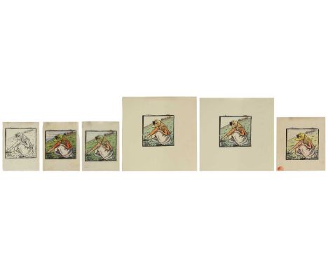 Lucien Pissarro (French, 1863-1944) 'Little May'six woodcuts, five colouredimage 9.5 x 9.5cm, unframed (6)Provenance: The est