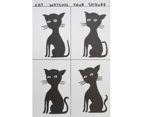 David Shrigley (b.1968) Untitled ('Cat Watches Your Seizure'), 2020 offset lithograph, from an unnumbered edition of 350, pub