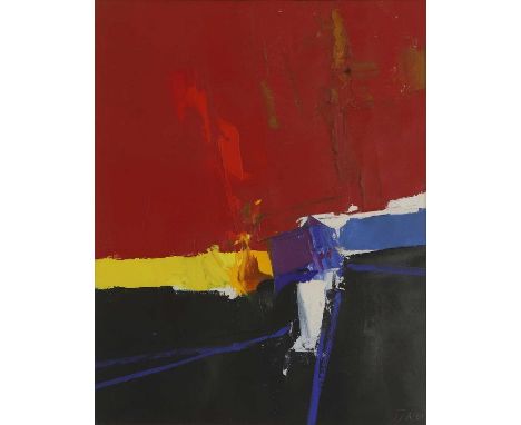 ▲ Donald Hamilton Fraser (1929-2009) Homage to Nicolas de Staëlsigned 'Fraser' l.r., inscribed 'Hommage [sic] to March 16 195