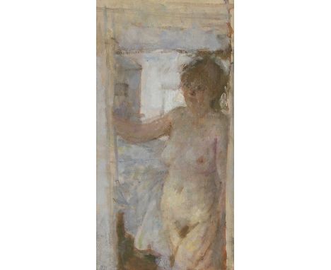 ▲ Bernard Dunstan RA (1920-2017) 'At the Mirror'signed with initials l.l., inscribed with title and dated '93-1.94' verso, oi