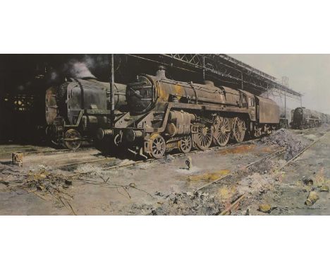 ▲ David Shepherd (1931-2017) 'Nine Elms, The Last Hours'offset lithograph in colours, signed 'David Shepherd' in pen l.r.imag