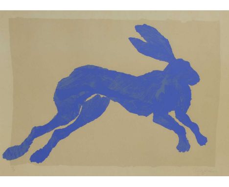 ▲ Sophie Ryder (b.1963) Blue harescreenprint in colours, signed 'Ryder' in pencil l.r., and numbered '24/70'46 x 66cmConditio