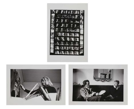 ▲ Michael Seymour (1932-2018) Pauline Boty, 1963;Susannah York contact sheet;Michael Caine and Terence Stampthree modern prin