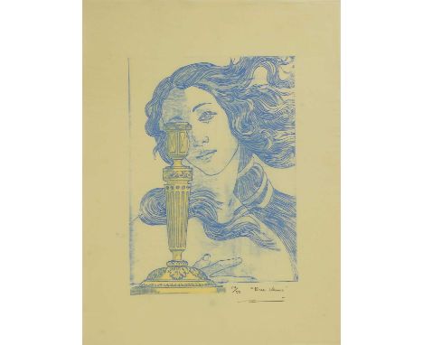 Nana Shiomi (Japanese, b.1956) 'Blue Venus'woodcut, inscribed with title and numbered '27/50' in pencil l.r.sheet 76 x 56cm, 