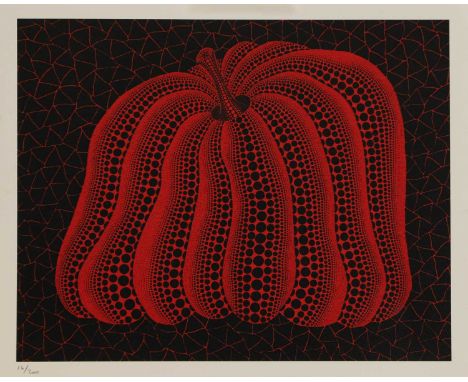 Yayoi Kusama (Japanese, b.1929) 'Pumpkin' (red)lithograph in colours, numbered '16/200' in pencil l.l., printed courtesy of M