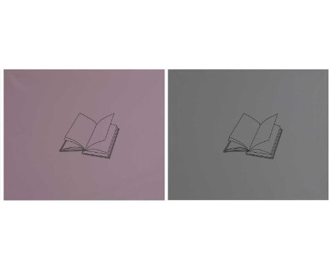▲ Michael Craig-Martin (Irish, b.1941) Untitled (Open Book), 1990two, each signed 'M. Craig-Martin', inscribed '5010R50B' and