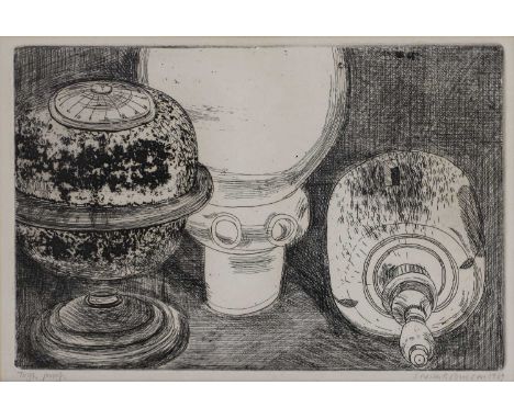 ▲ Sheila Robinson (1925-1988) 'Toys'etching, artist's proof, signed and dated 'Sheila Robinson 1969' in pencil l.r., inscribe