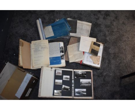 Cambrian Railways. A small archive. Comprising two lever arch files, one box file and some loose sheets etc. Includes; hand-w