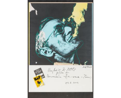 ANDY, WARHOL (1928-1987) "Hermann Hesse" 1986 Farboffsetlithographie auf Papier, im Druck typographisch bezeichnet Andy Warho