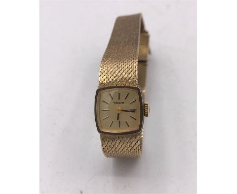 9ct gold Tissot Ladies watch