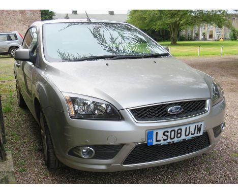 A motor vehicle - a 2008 Ford Focus CC-3 coupe/convertible, petrol in silver. First registered 31/03/2008. Currently SORN. Pr