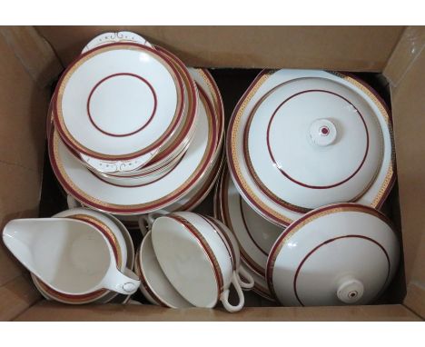 A Burleighware pattern number 8075 part dinner and tea service. Some minor damage.&nbsp;