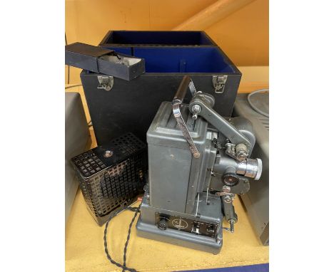 A VINTAGE PAILLARD BOLEX FILM PROJECTOR WITH CASE AND TOOL KIT 